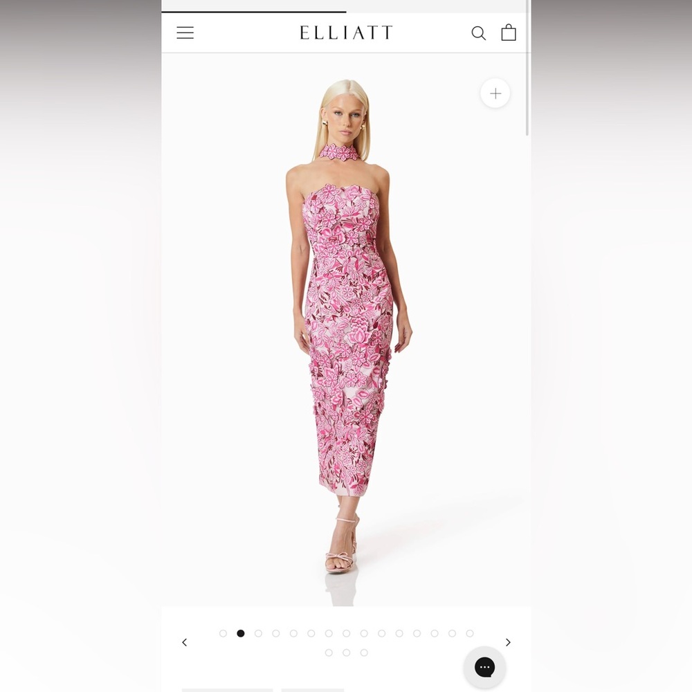 ELLIATT: Roseate Cocktail Midi Dress In Pink